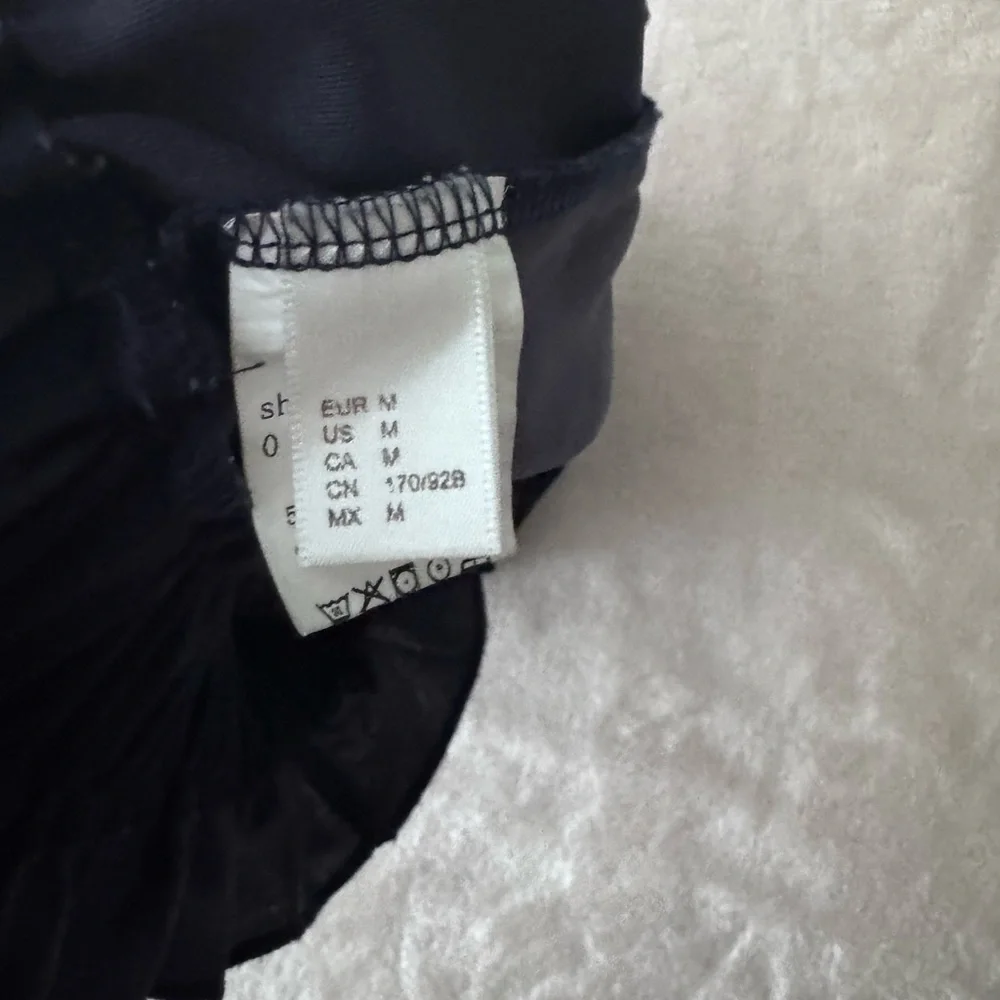 Chic Navy Blue Ruffle Shorts with Belt Loops